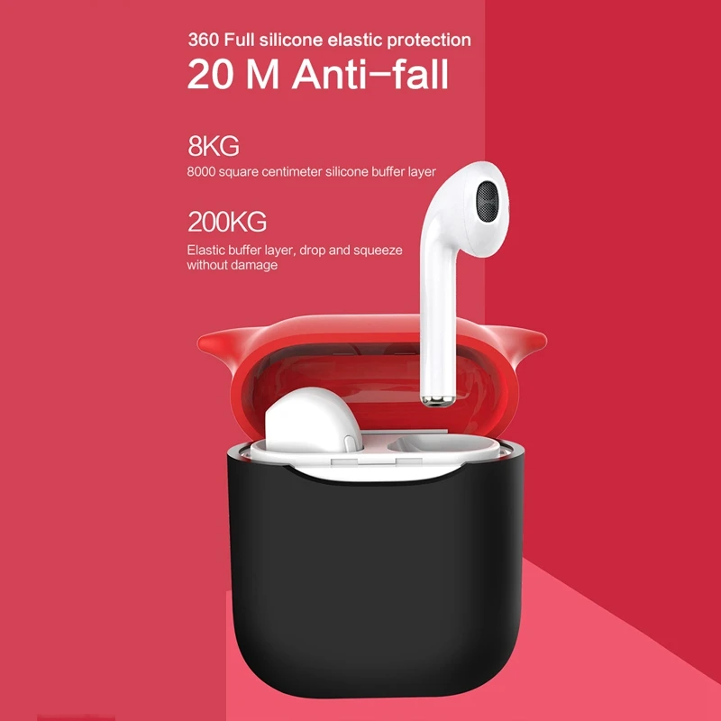 LINGCHEN матовый чехол для наушников Airpods с ремешком мягкий силиконовый демон Apple