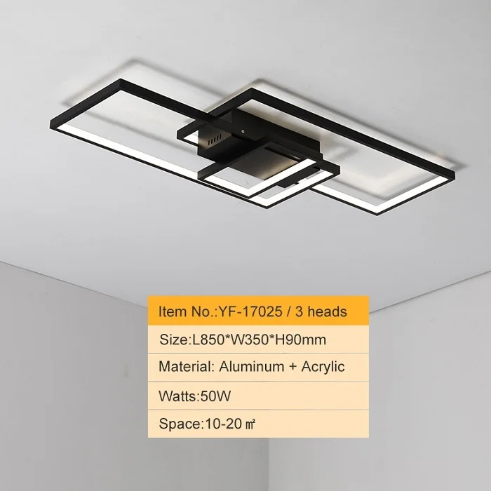 Black L850mm NEO Gleam, Новое поступление, черный/белый светодиодный потолочный светильник для гостиной, кабинета, спальни, алюминиевый современный светодиодный потолочный светильник - Цвет абажура: Black L850mm