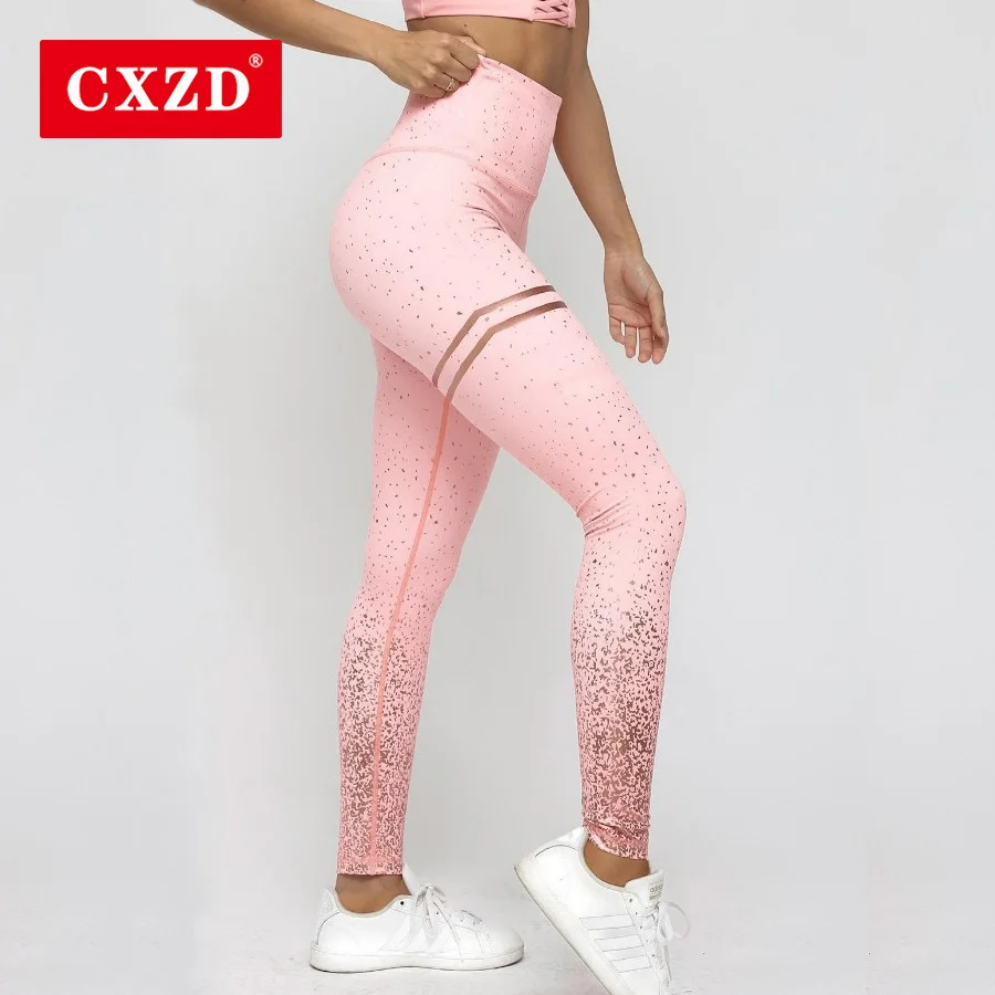 CXZD женские спортивные штаны с высокой талией для йоги s Спортивные Леггинсы