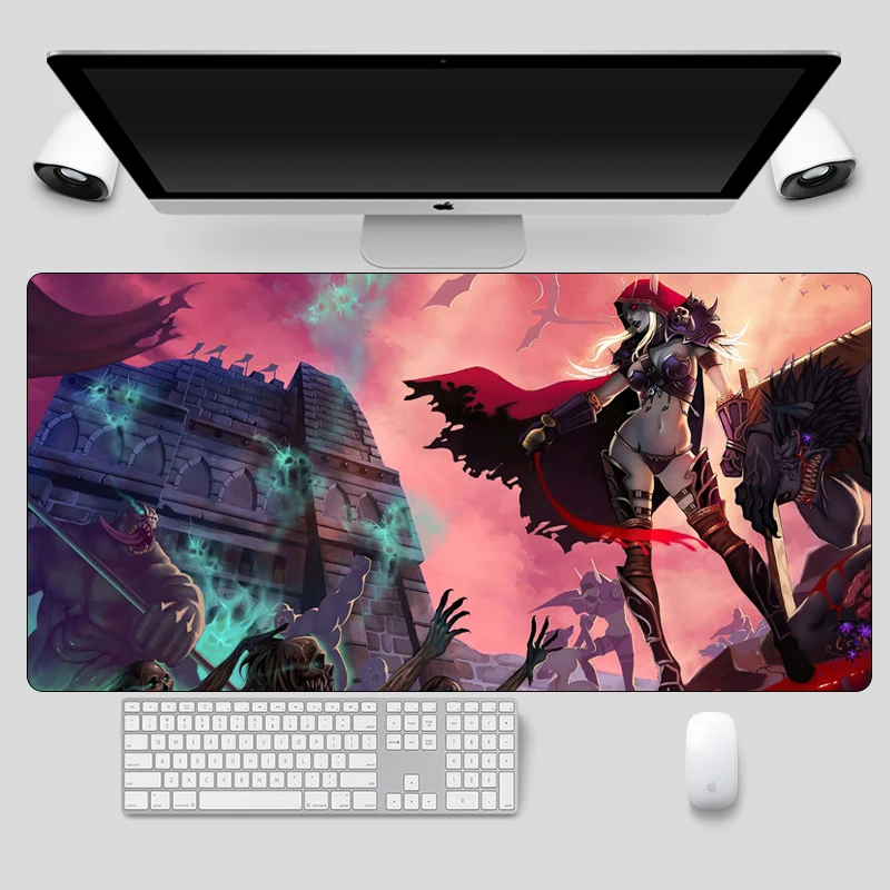 Большой игровой коврик для мыши World of Warcraft 60 х30 см геймерский с аниме сексуальный