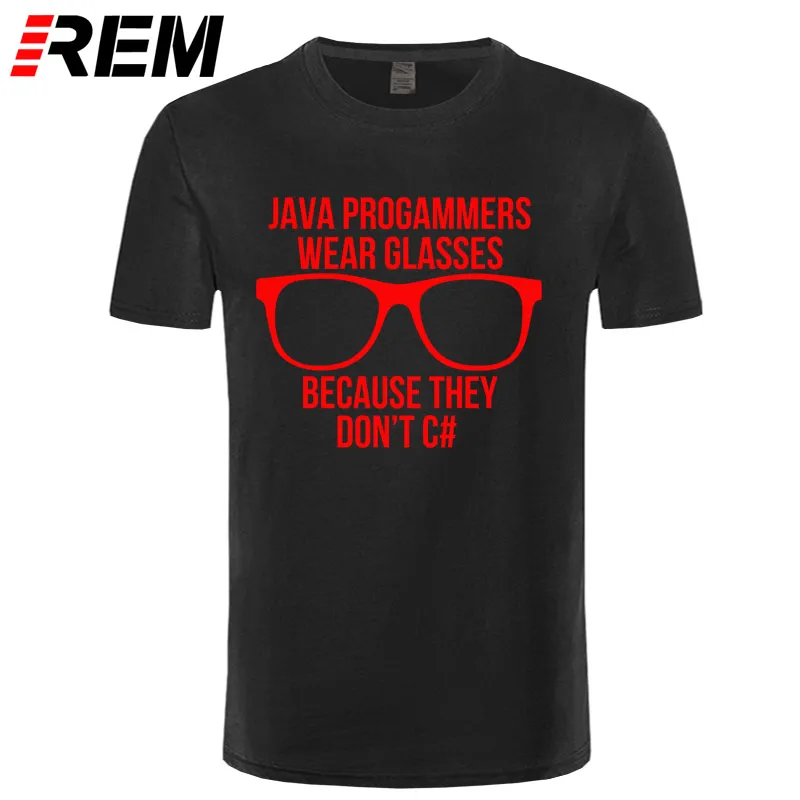 Java программист короткий рукав Футболка Подростковая хип хоп Camisa хлопок o-образным вырезом Мужская футболка для группы - Цвет: black red