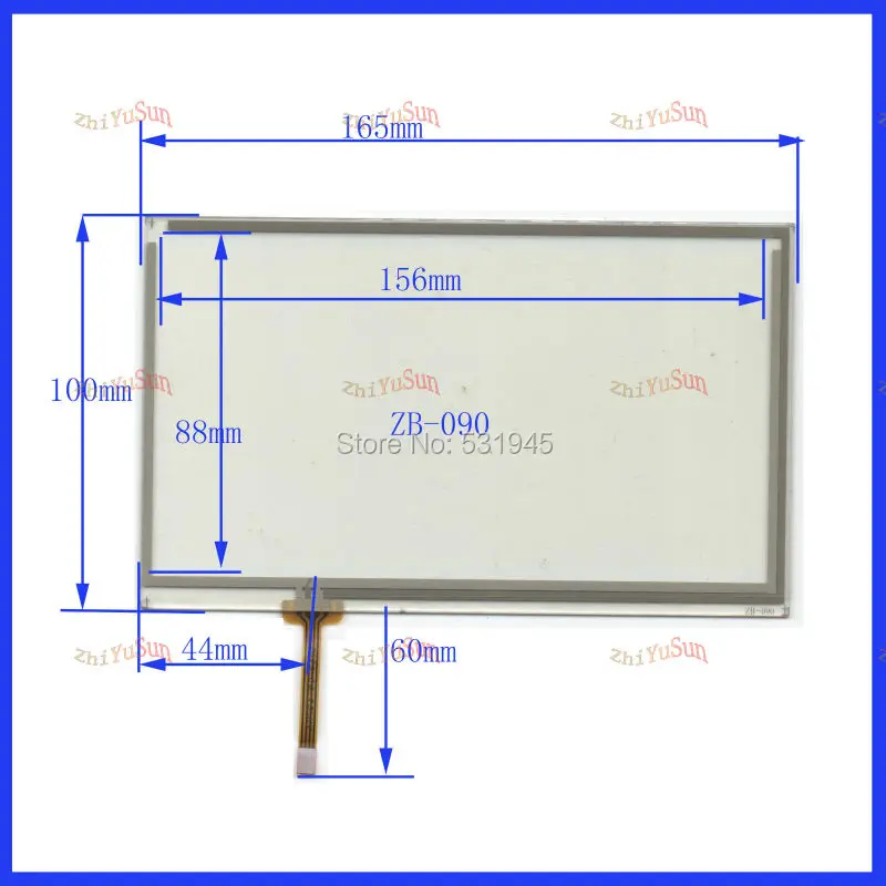 

ZhiYuSun 7inch Touch Screen panel4 wire resistive ZB-090 touchpad four change eight line compatible