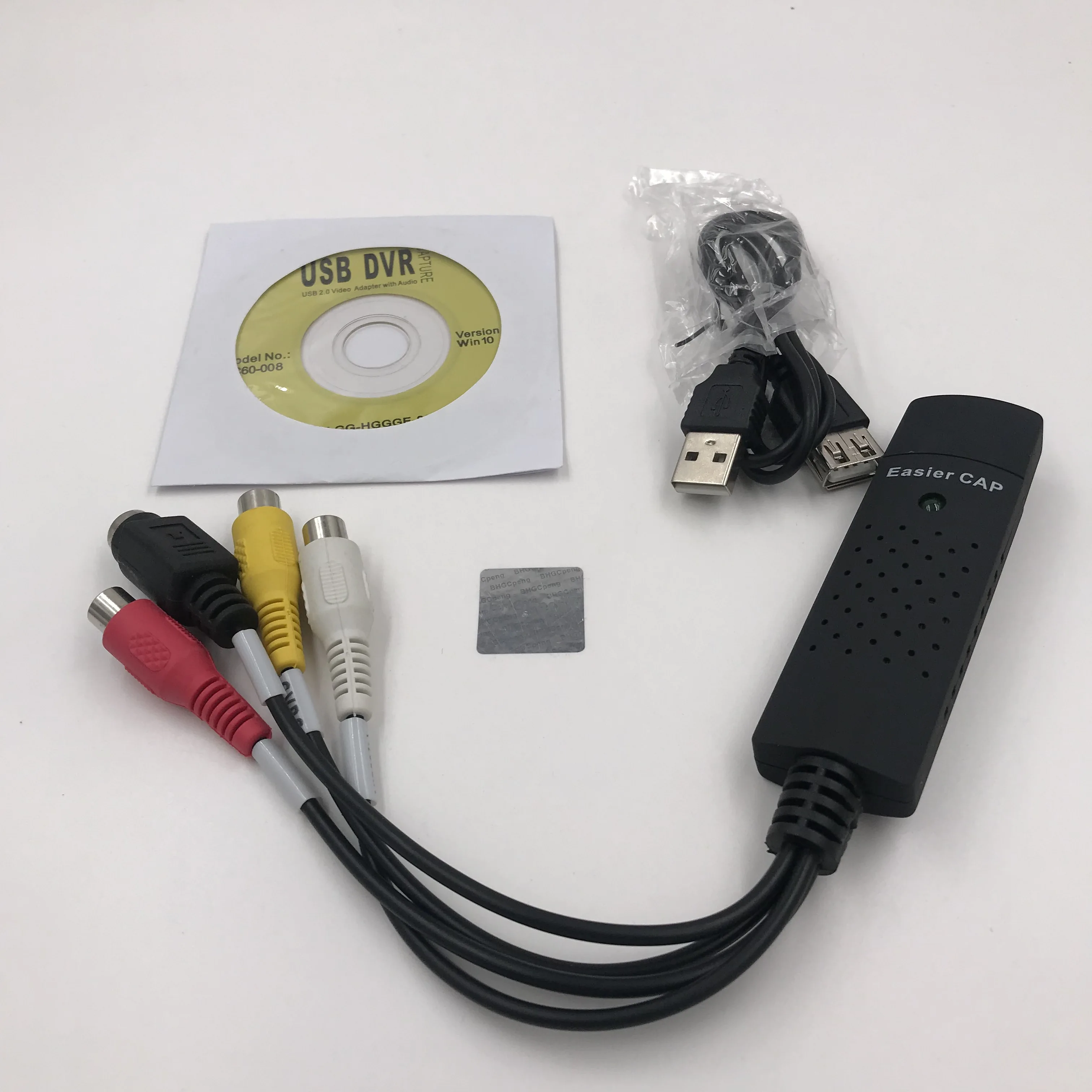 USB видео крышка устройства Захват Видео ТВ DVD DVR VHS легко колпачок адаптер Поддержка Win10