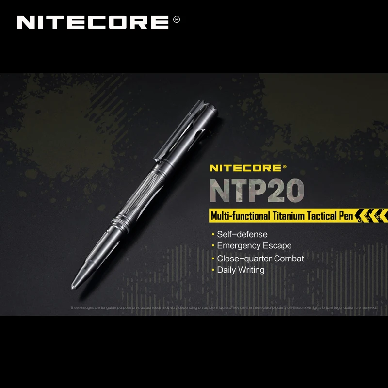Многофункциональная титановая тактическая ручка Nitecore NTP20 для экстремальных