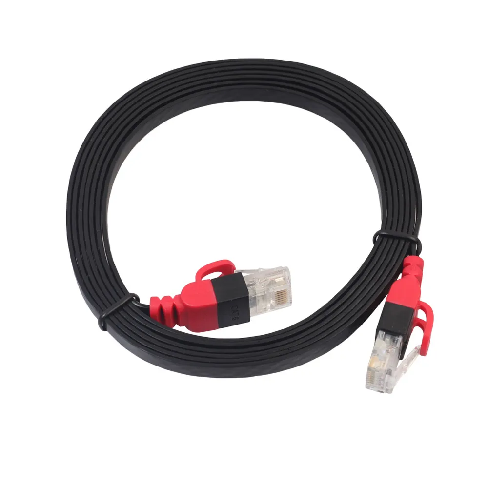 Плоский Ethernet кабель CAT6 Сетевой провод RJ45 Lan 10 Гбит/с для маршрутизатора ПК сетевой