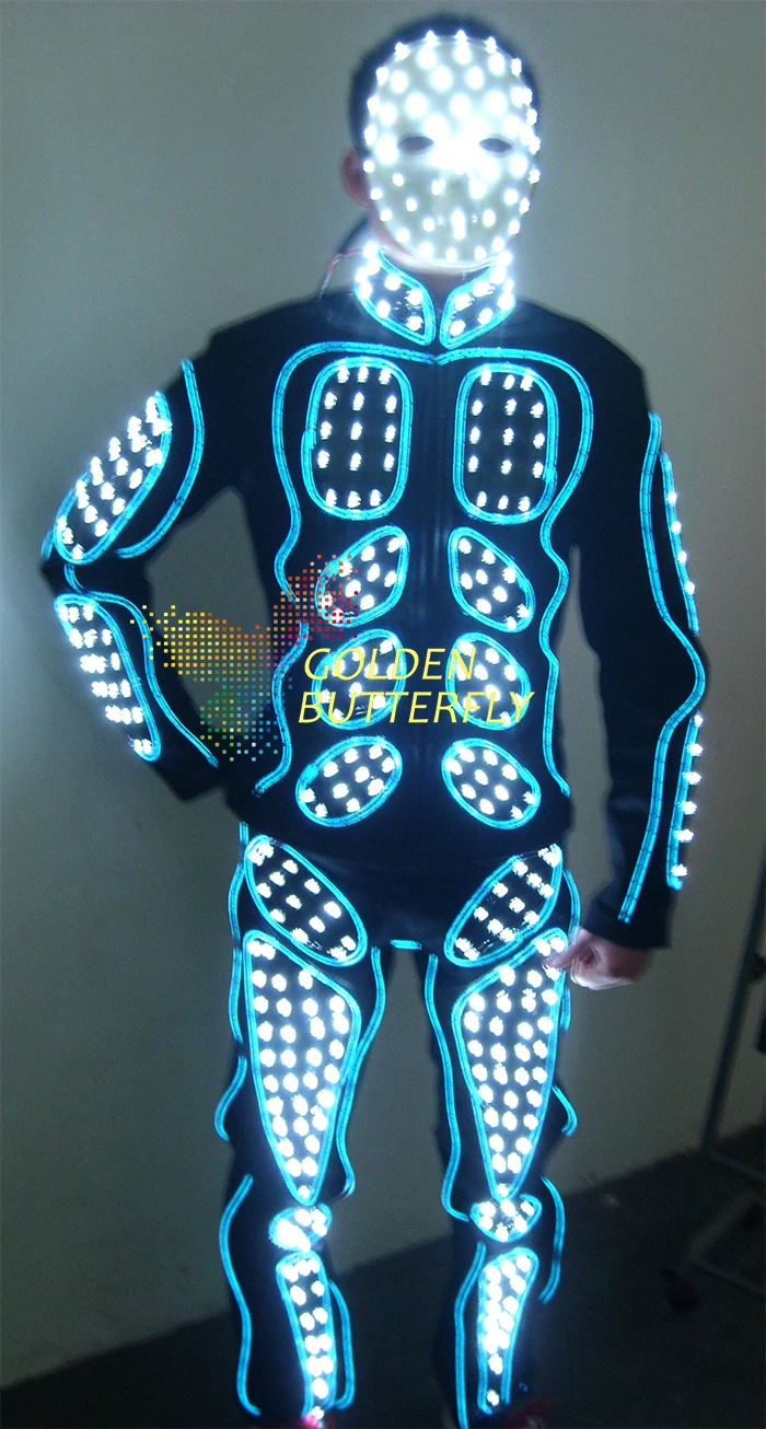 Светодиодная одежда светящиеся костюмы 2017 горячая мода мужские светодиодные