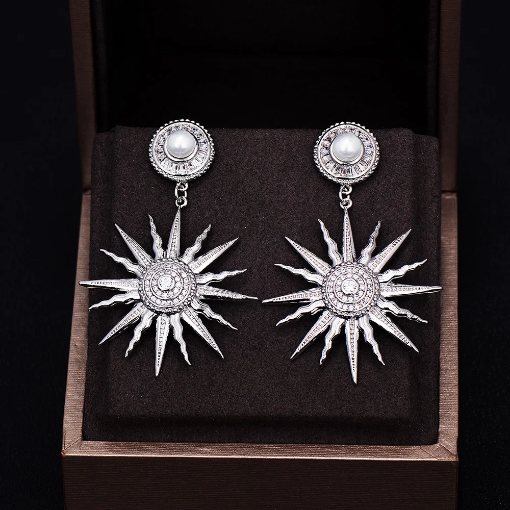 Женские серьги GODKI длинные с кисточками и кристаллами из фианита|wedding earrings|bridal