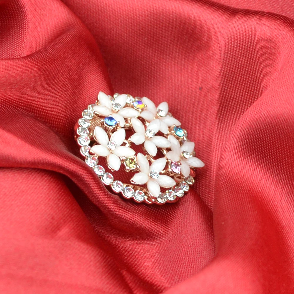 Zhen томоми Геометрия простой Стиль сладкий круглый горный хрусталь брошь Шпильки