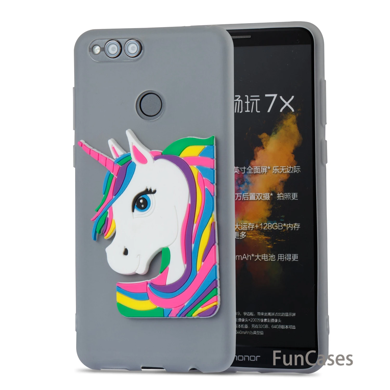 Модный раскладной чехол с СПС Carcasa huawei Honor 7X Мягкий силиконовый для телефона