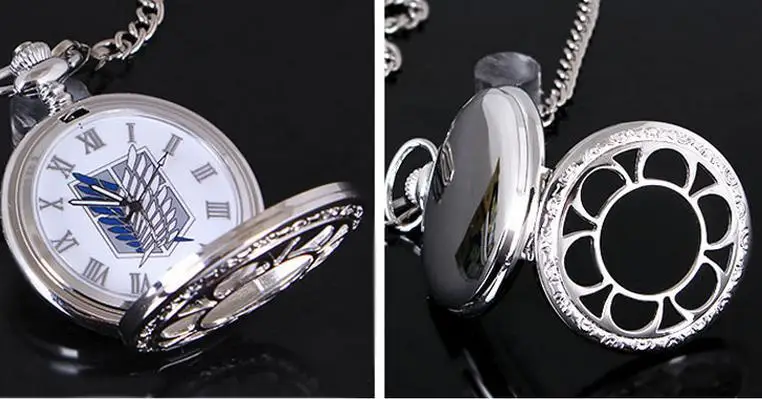 Новые стильные Серебристые карманные часы с рисунками из мультфильмов advance the giant