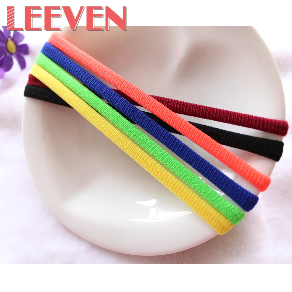 50 шт./лот смешанные Цвет Упругие Hairbands для волос Хлопок и полиэстер Головные уборы цена