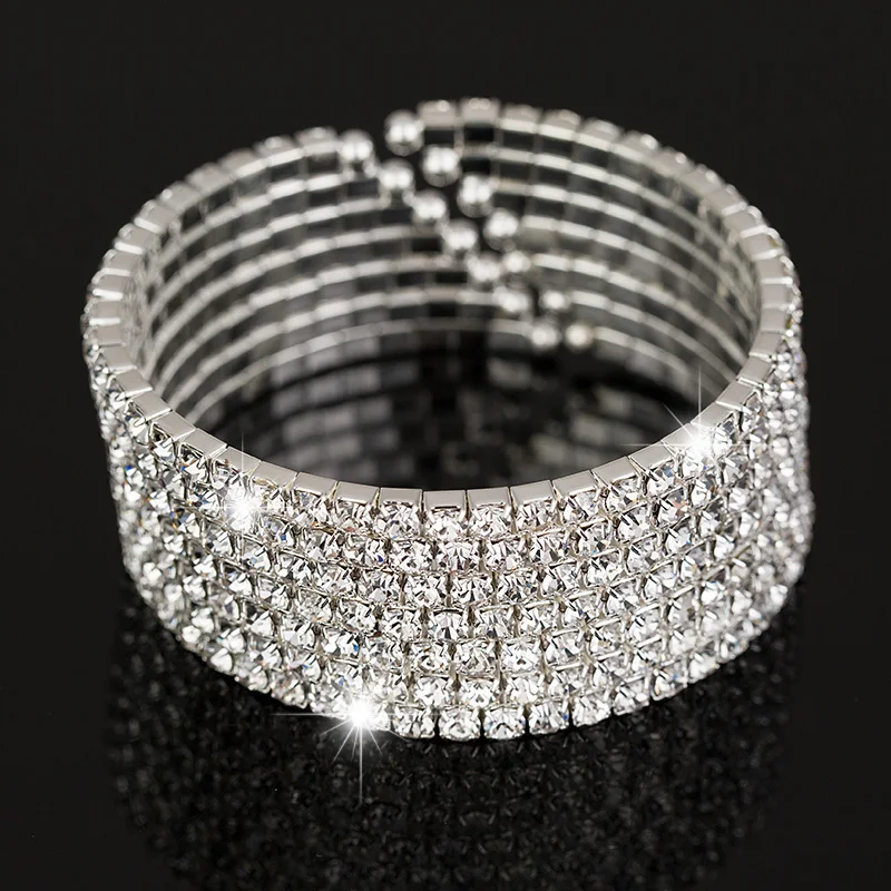 Женский браслет B019 с кристаллами 7 рядов|bangle tray|bangle indiabangle earrings |