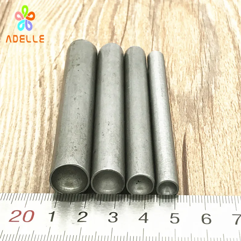 

4pcs/set 6/8/10/12mm Leather Mushroom Rivets Puncher Leather Craft Round Rivets Punch free shipping