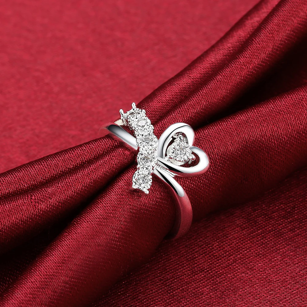 Наивысшего качества Серебряные кольца Женская мода 925 серебряные обручальные