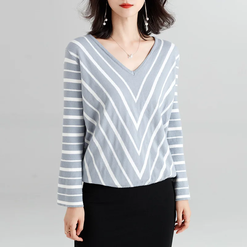 Женский модный Зимний пуловер вязаный свитер с расклешенным рукавом |