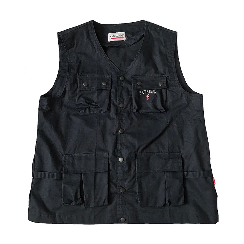 Новинка 2017 Мужская одежда модный уличный жилет тренд Свободный с несколькими