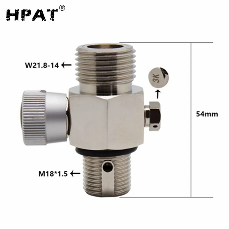 Хромированный кран HPAT для пейнтбола с резьбой ВКЛ./ВЫКЛ. M18X1.5|Пейнтбольные