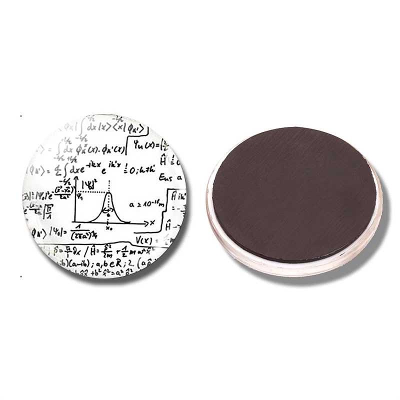 Math Equation 30 MM Fridge Magnet Mathematical Formulas Science Glass Dome Magnetic Refrigerator Stickers Note Holder Home Decor | Дом и сад