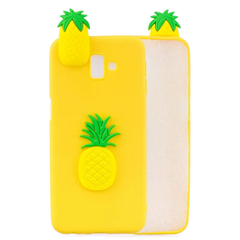 D Чехол для samsung J6 Plus, чехол для samsung Galaxy J4 J6 Plus, чехол, 3D единорог, панда, кукла, мягкий силиконовый чехол для телефона s - Цвет: D
