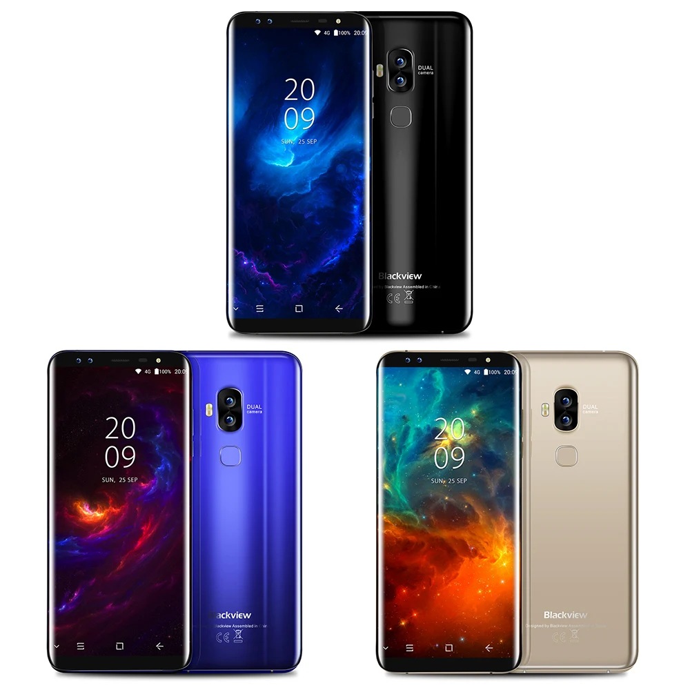 Blackview S8 5 7 &quot18: 9 HD + 4 Камера мобильного телефона MT6750T 4G RAM 64g ROM Восьмиядерный