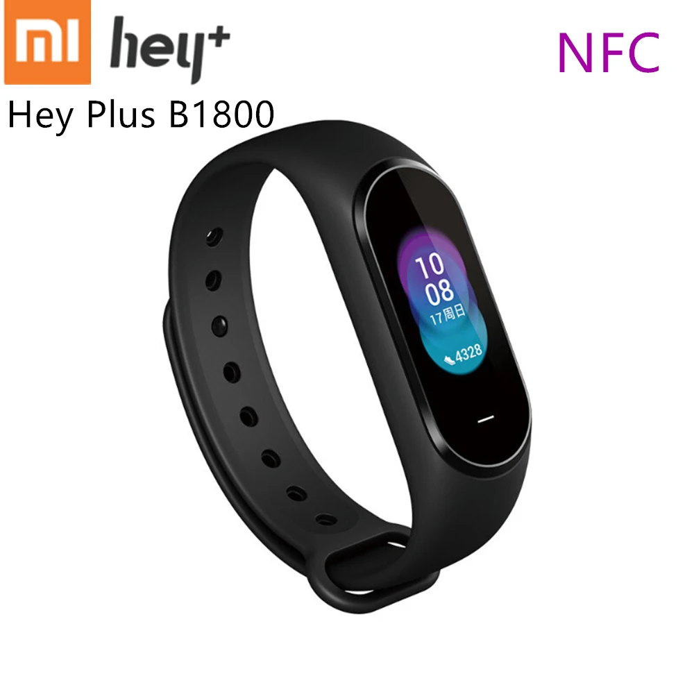 Смарт браслет Xiaomi Hey Plus B1800 NFC Bluetooth AMOLED сенсорный экран 50 м водонепроницаемый
