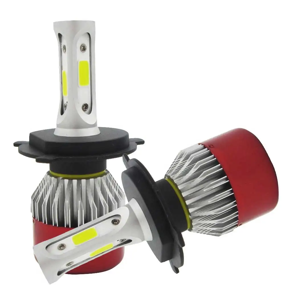 

2 Pcs LED HeadLight Kit H4 Hi/Low Beam LED COB Far & Near Driving Lighting Car Bulbs 60W 8000LM/kit 6500K White High Quality