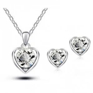 2015 новое поступление KC Позолоченные и Серебряные Кристаллы в форме сердца модные