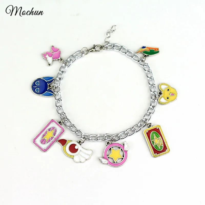 MQCHUN японское аниме кардкоптер Сакура Подвески браслет с застежкой Лобстер Макси