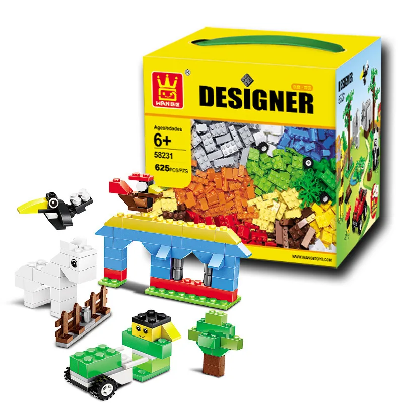 Модель W совместима с моделями W58231 625Pcs Zoo Farm Строительные наборы блоки игрушки
