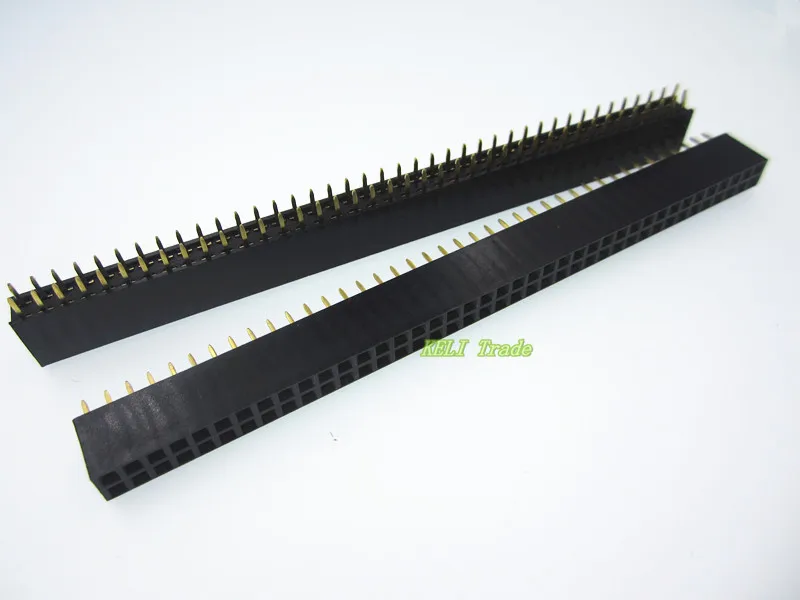 

HAILANGNIAO 20pcs Pitch 2.54mm 2x40 Pin Female Double Row Pin Header Strip