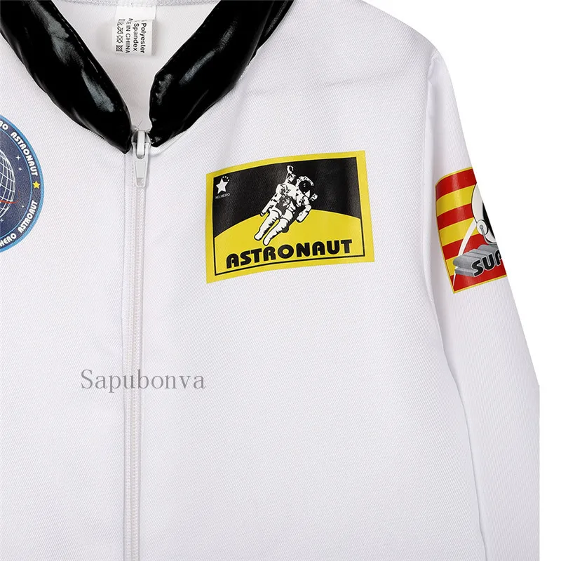 Костюм космонавта для детей; комбинезон для ролевых игр для мальчиков и девочек-подростков; Детский костюм космонавта; костюм для косплея на Хэллоуин; белый цвет