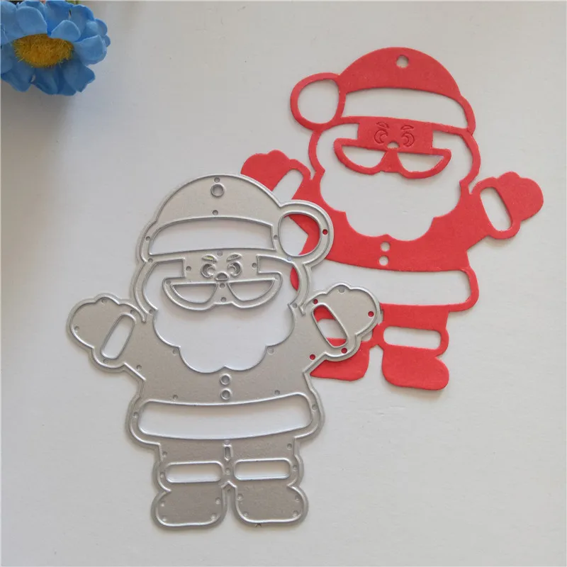 Cutting Dies Christmas Santa Claus for DIY Scrapbook Handmade Paper Craft Metal Steel Template Merry Christmas 2 pcs