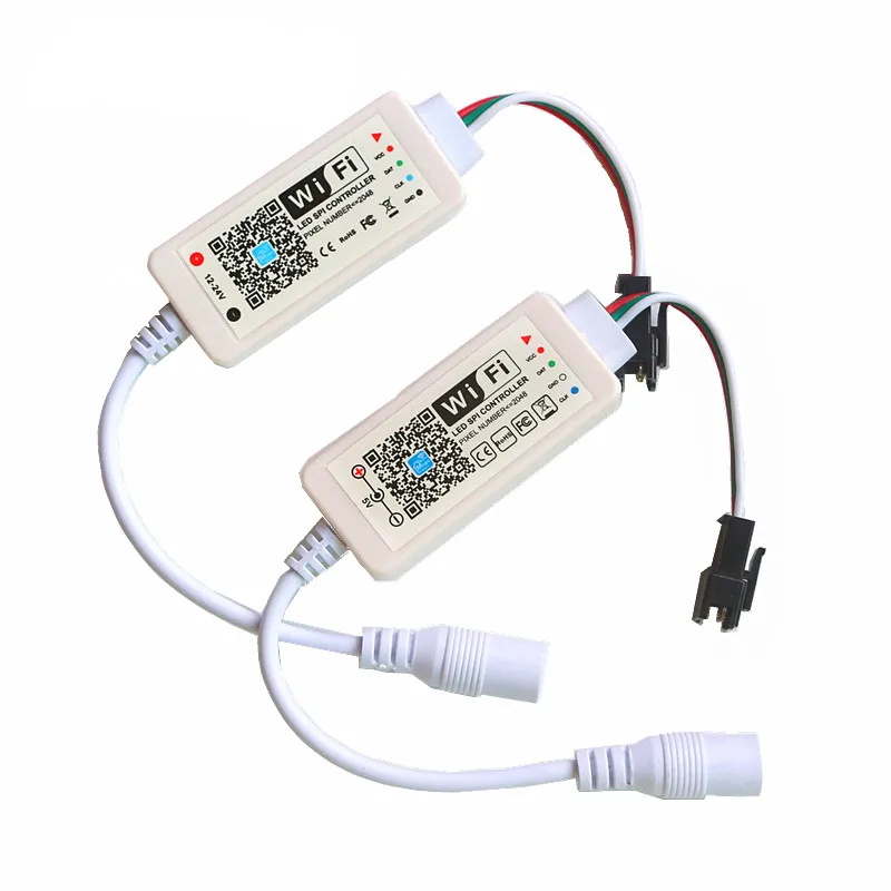 Полноцветный пиксельный контроллер WS2811 DC12 24V WS2812B UCS1903 SK6812 беспроводной Wi Fi Смарт