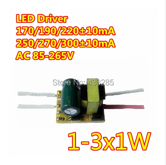 10 шт./лот для E27 GU10 E14 GU5.3 AC 85 265V 3x1 Вт 3 светодиодный трансформатор источник питания