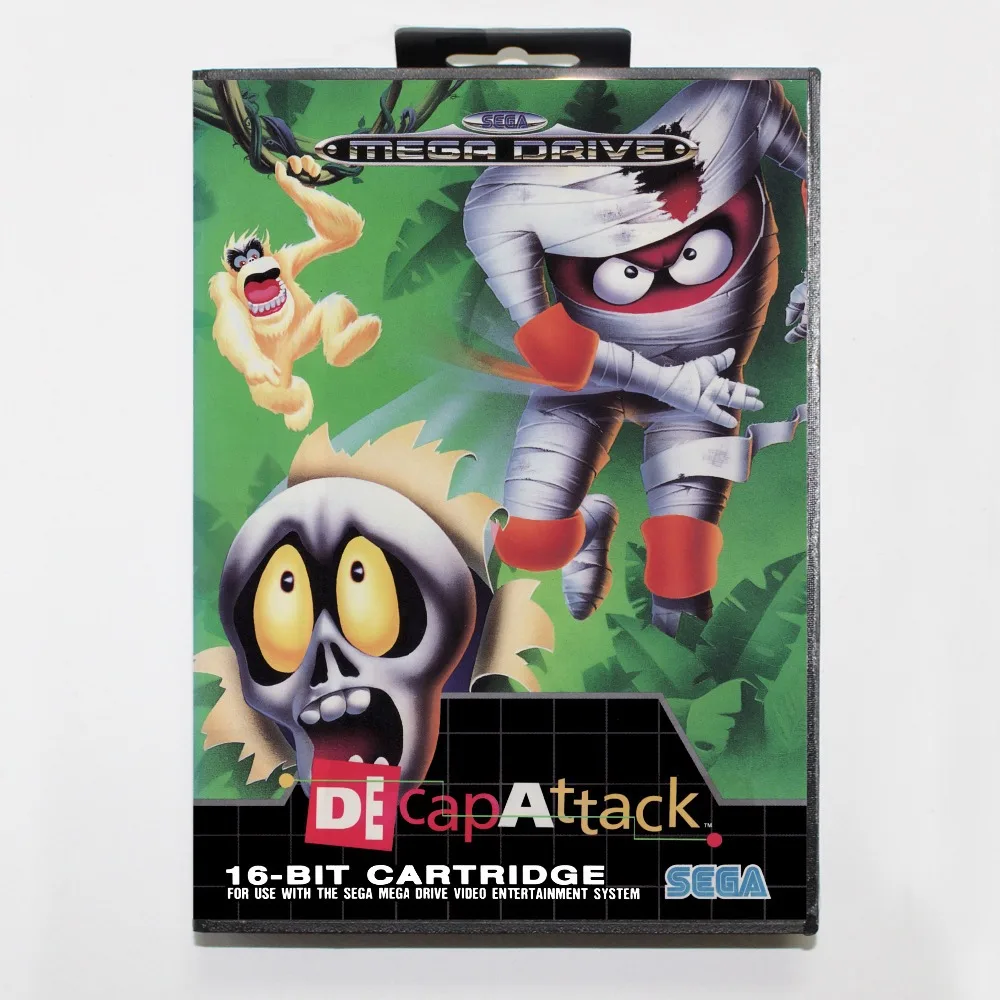 

16 bit Sega MD game Cartridge with Retail box - DeCapAttack game card for Megadrive Genesis system