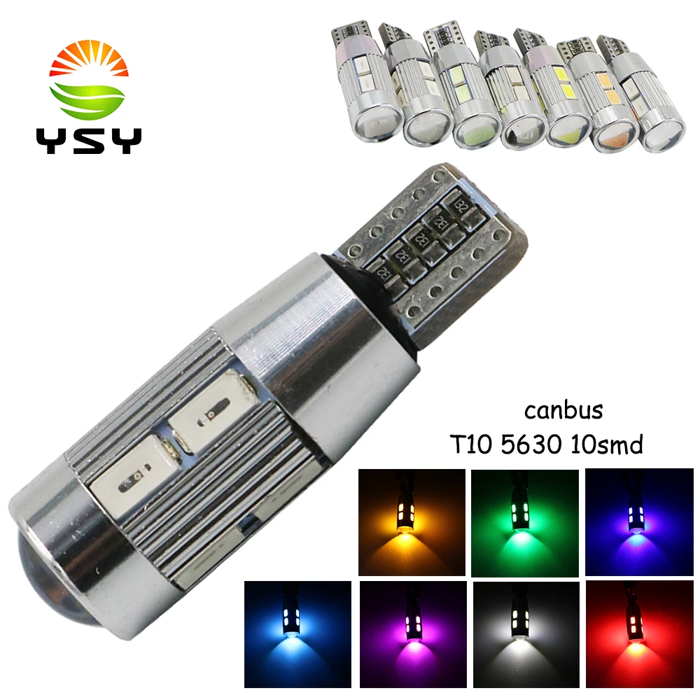 YSY Белый T10 Canbus 194 W5W 5630 10 SMD линзы 168 светодиодные лампы для зазора номерного знака