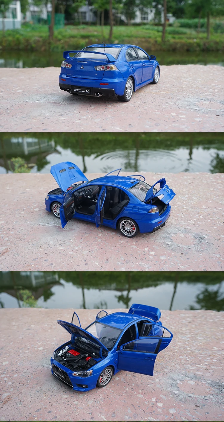 1:18 MITSUBISHI LANCER EVO 10 X литая металлическая модель автомобиля, модель из высококачественного сплава, Изысканные Подарки