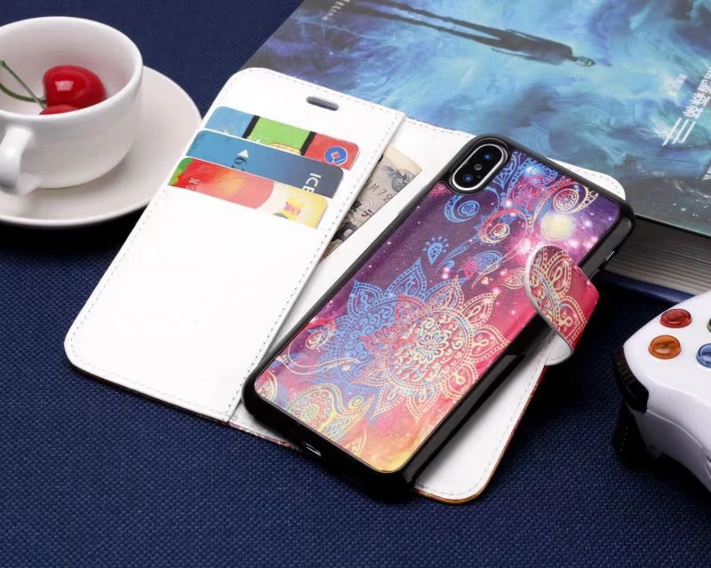 2 в 1 Магнитный съемный кожаный бумажник для Iphone XR XS MAX X 8 7 Plus 6 6S Galaxy S9 Note 9 чехол с