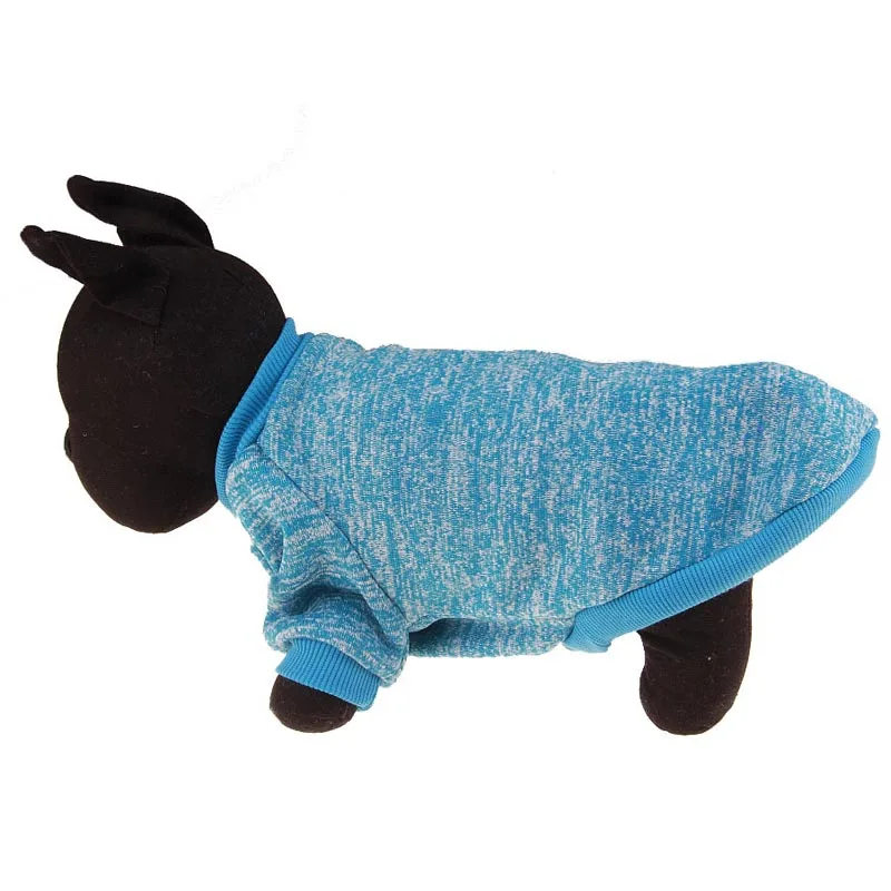 sky blue XS-2XL, зимняя теплая одежда для собак, куртка для щенков, пальто, Мягкие Рубашки для собак, Однотонный свитер со щенком для чихуахуа, йоркца, 15 - Цвет: sky blue