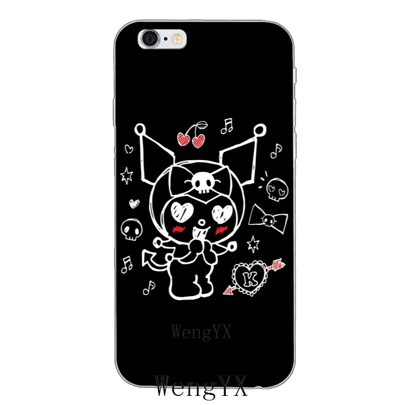 Черный розовый милый мягкий чехол для телефона kuromi hello kitty для huawei P20 mate 20 pro lite Y6 Y7 Y9 prime Honor 7A 8C 8X9 10 - Цвет: kuromiHelloKittyA01