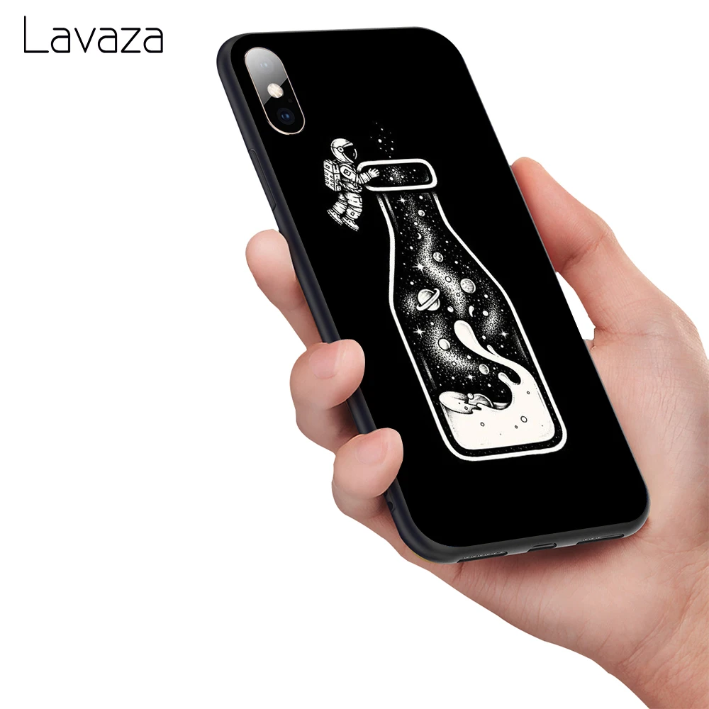 Lavaza Black with White Moon Stars Space Soft TPU Case Cover for Apple iPhone 6 6S 7 8 Plus 5 5S SE X XS MAX XR Silicone Cases | Мобильные