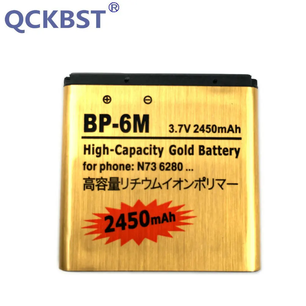Новый золотой аккумулятор 2450 мАч для Nokia N73 N77 N93 N93S 3250 6151 6233 6234 6280 6288 6290 9300