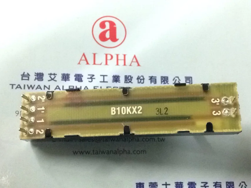 Прямой скользящий ремень taiwan ALPHA 73 мм потенциометр прямого стержня ось B10KX2 15