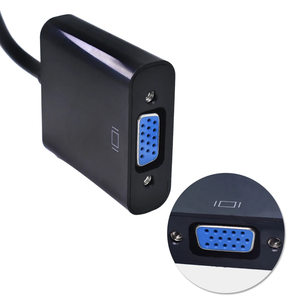 HD to VGA Converter Cable Male Female Adapter Mini Micro Connector Replacement for PS3 Computer PC HDTV Display |