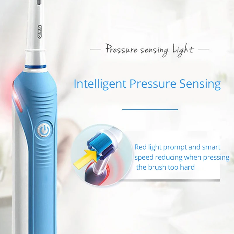 Зубная щетка OralB Pro2000 звуковая электрическая с 2 сменными насадками и датчиком