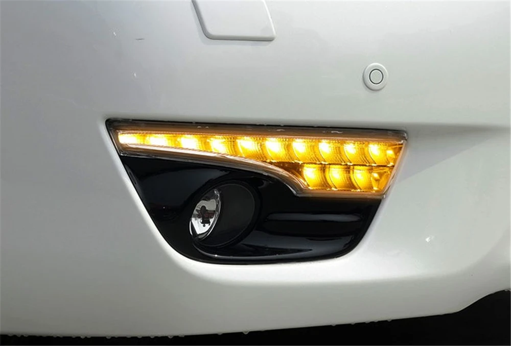 1 компл. Автомобильный светодиодный DRL дневные ходовые огни для Nissan Altima Teana 2013 лампа бампер противотуманный светильник лампа для стайлинга вождения
