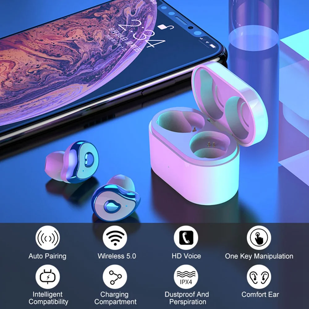 Новинка 2019 наушники SE6 TWS Bluetooth 5 0 вкладыши мини Hi Fi стереонаушники для телефона с