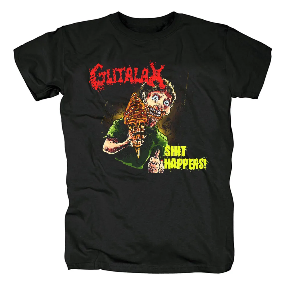 

5 designs Gutalax Rock Brand shirt Vintage 3D Demon skull Hardrock heavy thrash Metal 100%Cotton tee camiseta Streetwear