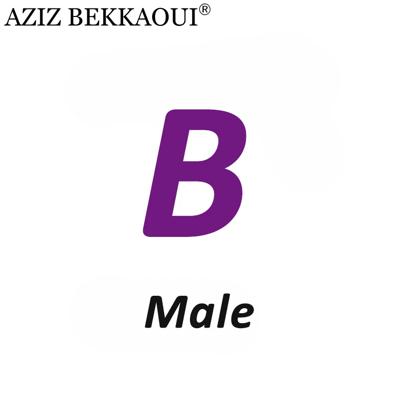 Male B AZIZ BEKKAOUI DIY сервис по индивидуальному заказу любой логотип, который вам нужен на заказ специальный подарок для друзей, любимых подарок на день Святого Валентина - Окраска металла: Male B