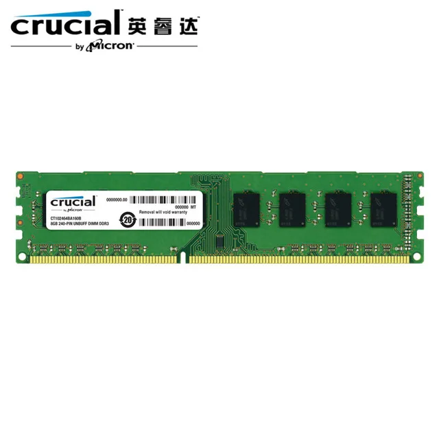 Crucial DDR3 RAM 1600MHz 4GB Desktop PC Computer Memory Module 240PIN DIMM Memoria Bar Compatible 1333 Applicable Intel AMD | Компьютеры и